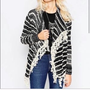 La fee verte waterfall front cardigan